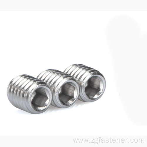 DIN916 Stainless steel Hexagon socket set screws with cup point